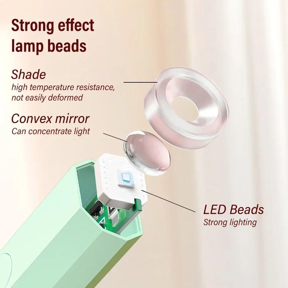 Single Finger Nail Phototherapy Lamp Portable Mini Nail Dryers Nail Drying Lamp  False Nail