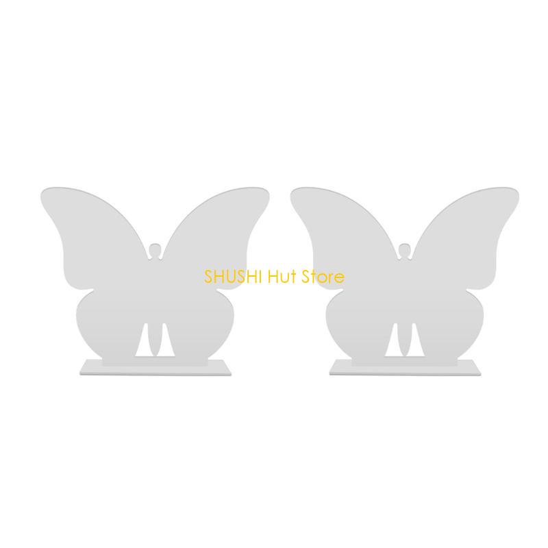 Элегантная акриловая бабочка Настольная табличка Карточка места Название для дисплея D57B