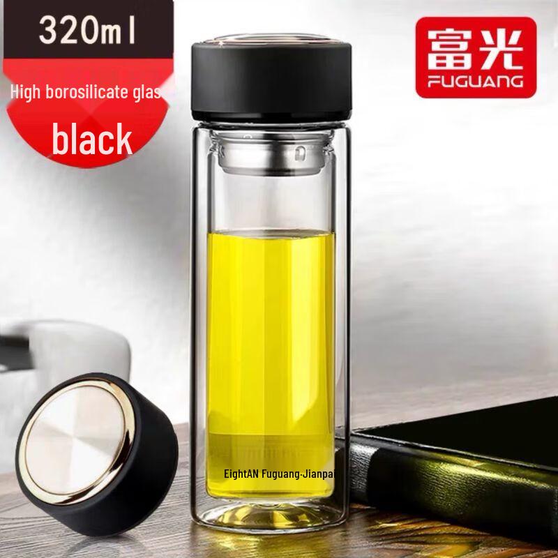 Fuguang Double-Layer Glass Tea Infuser Bottle