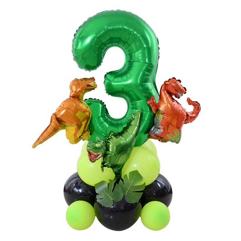 Dinosaur Happy Birthday Garland Banner Roar Dino Party Balloons Jungle Animal Safari 1st Kids Birthday Party Decoration Supplies