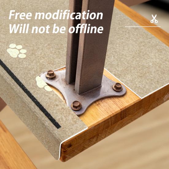 Step Mat Cartoon Pattern No Residue Easy Installation Anti-Slip Surfaces Floor Mat Wooden