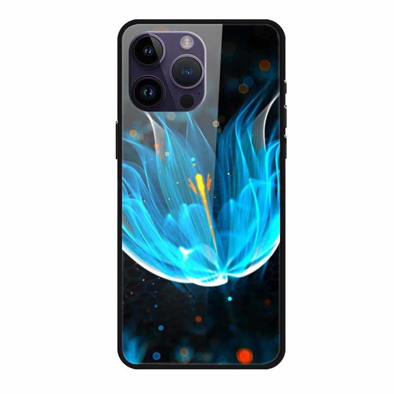 Glass Back Cover For iphone 16 Pro Max Phone Case Soft Bumper Hard Tempered Glass Case For iphone 15 Pro Max Case Funda Shell