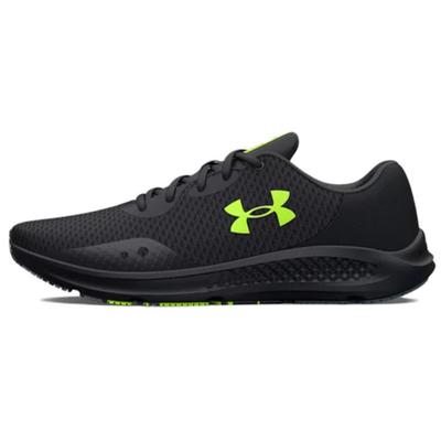 Charged Pursuit 3 Low Top Casual Running Shoes Unisex Black Green 3024878-006