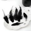 8-15Cm Black Feathers Decoration For Crafts Bulk Small Big Long Plumas Wedding Flower Tree Hats Dreamcatcher Goose Piume 50Pcs