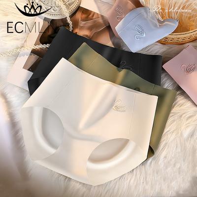 Women's No Show Cheeky Underwear Ice Silk Seamless Minimal Coverage Panties Briefs for Women
