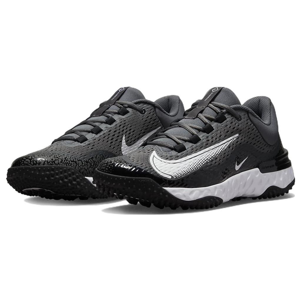 Nike Alpha Huarache Elite 4 TF Black White Men Sneakers Dark-Smoke-Grey Light-Smoke-Grey DJ6523-011