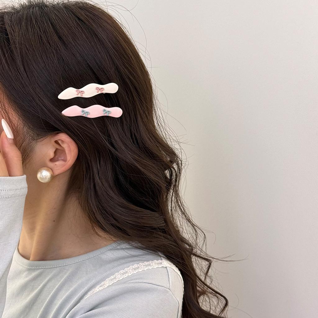 Koreanische unregelmäßige bonbonfarbene gewellte Haarspange sanftes Temperament Seitenhaarspange Damen Sommer süße tägliche Routine NEU