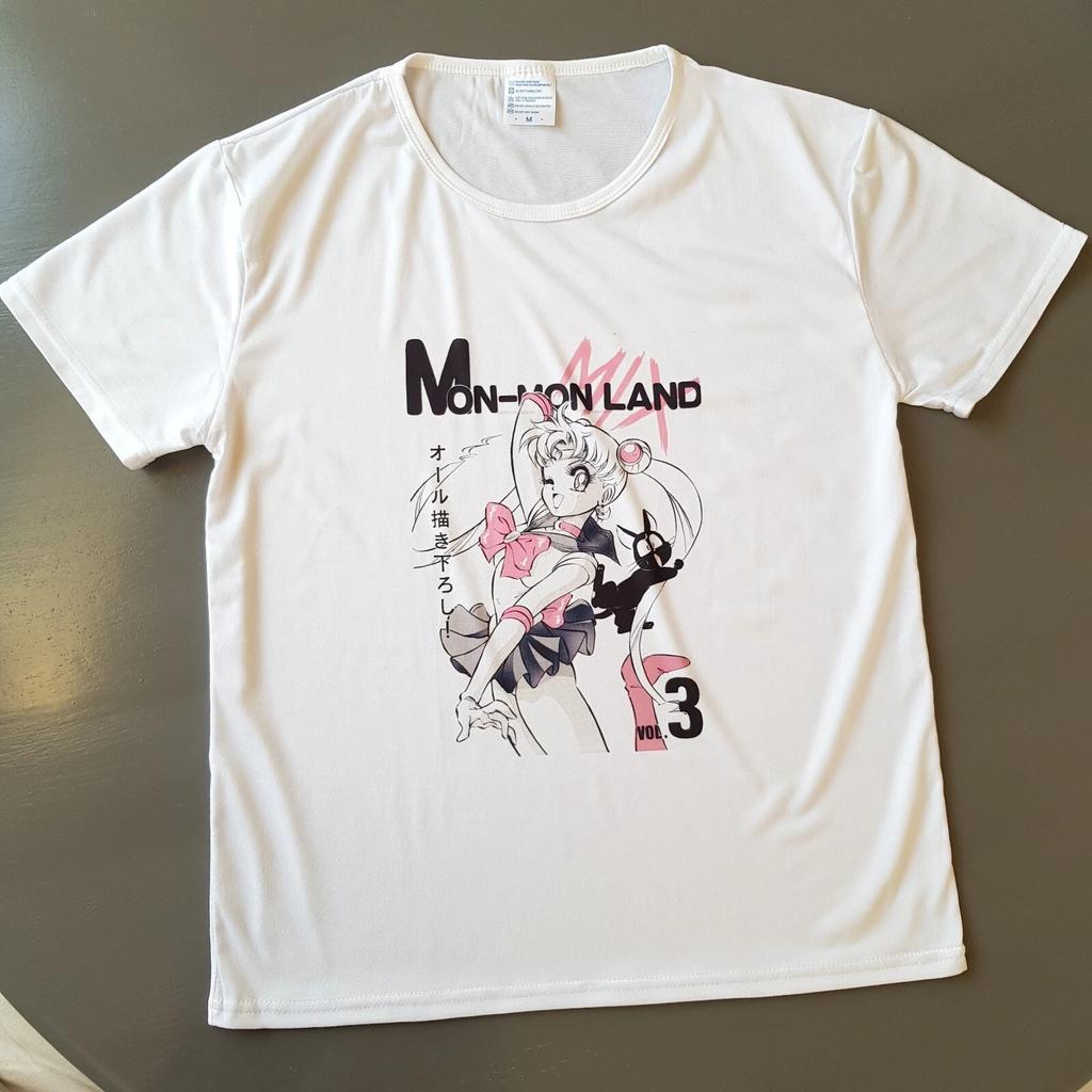 2026 New Cotton Summer Tshirt Leisure and Comfortable Retro Winterland Sailor Moon Tshirt  Anime Streetwear