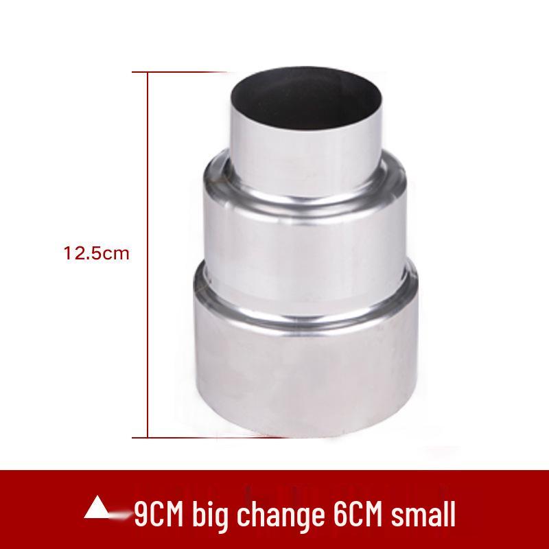 Conector Reductor pentru Coș de Fum din Oțel Inoxidabil pentru Încălzitor de Apă pe Gaz, 6cm la 5cm