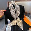 Korean Version of Spring and Autumn New Fashion Thin and Narrow Long Silk Scarf Women's Decorative Scarf Headband Tied Bag Scarf Streamer