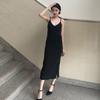 Women's Halter Dress Summer Vintage Elegant Sexy V-neck Dress Hepburn Style Slit Dress