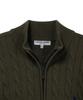 USPOLOASSN Cable Half-Zip Knit_Khaki