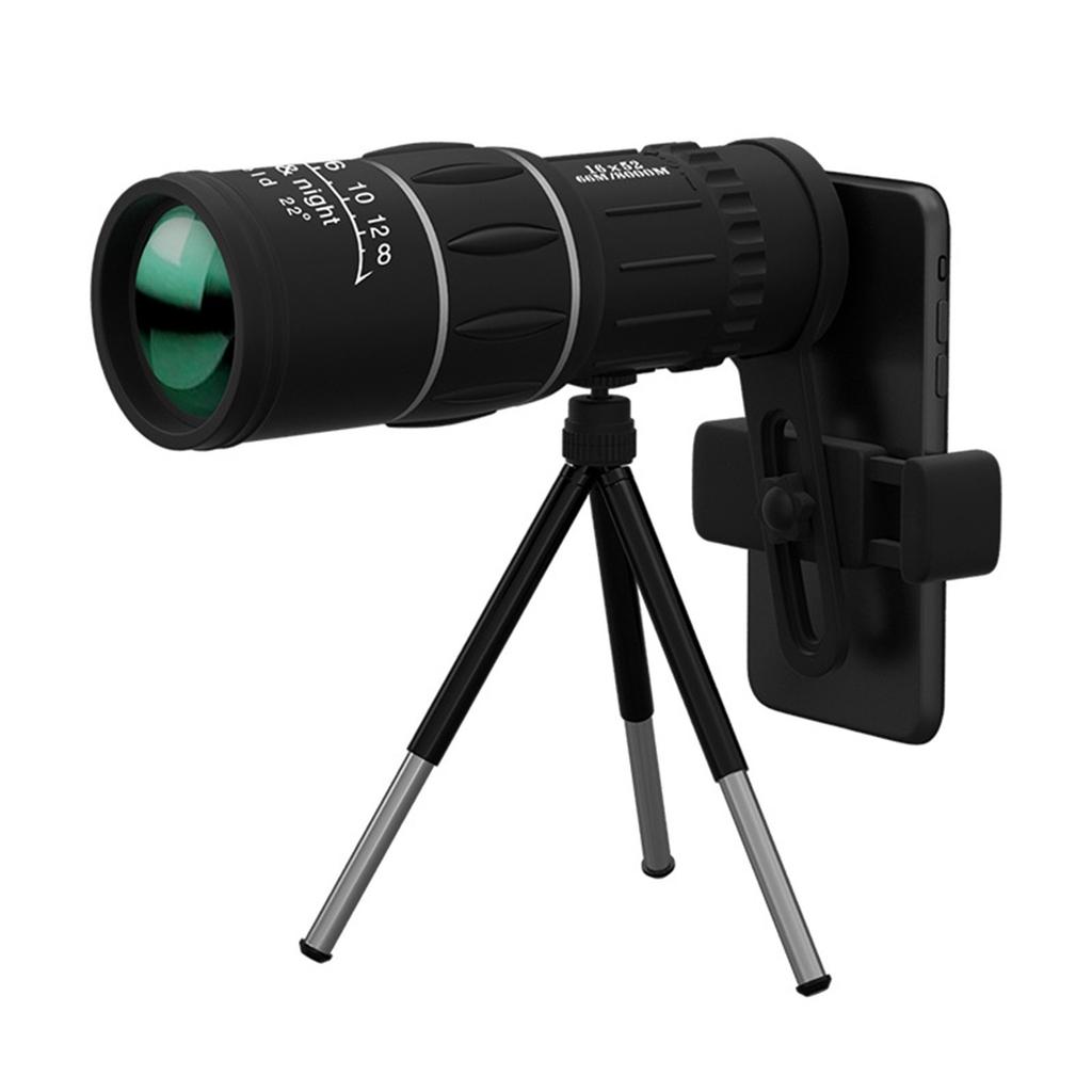 Portable Optical Zoom Field Glasses With Clear Field Of View 8X Monoculars With Small Tripod And Mobile Phone Clamp
