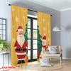 Flat Printing Christmas Hot Curtains Santa Snowman Tree Digital Printed Polyester Drapes Party Holiday Decor Set Of 2 Made