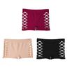 3PCS Sexy Side Hollowed-out Boxer Briefs Women Solid Color Seamless Underwear Simple Safety Pants  Mid-waist Comfortable Panties