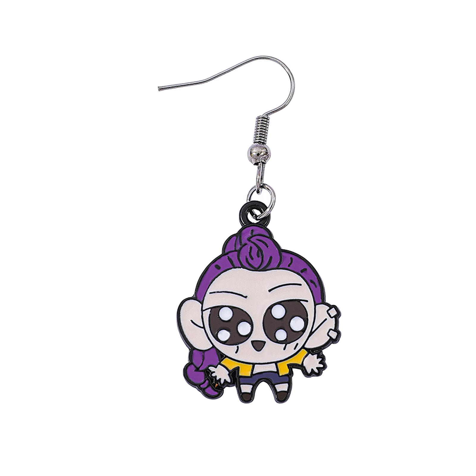

Earrings Alloy Oil Drop Earrings COS Cartoon Character Decorations Creative Q Version Jewelry One Size