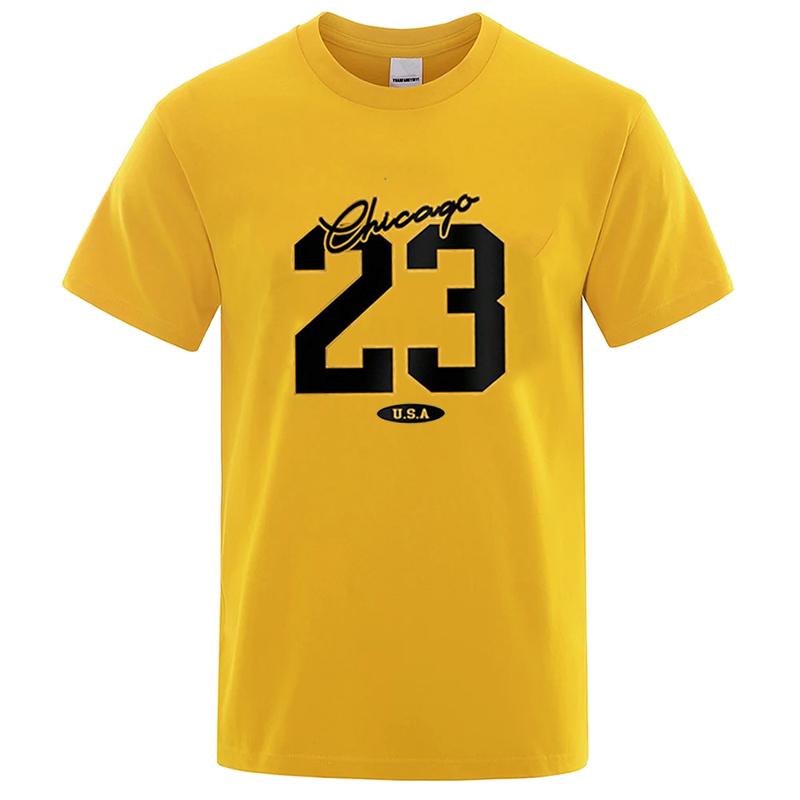 New Summer Men Women Cotton Tshirt USA 23 Number Short Sleeve Casual T-Shirt Fashion Unisex Short Sleeve Trend Streetwear Tops