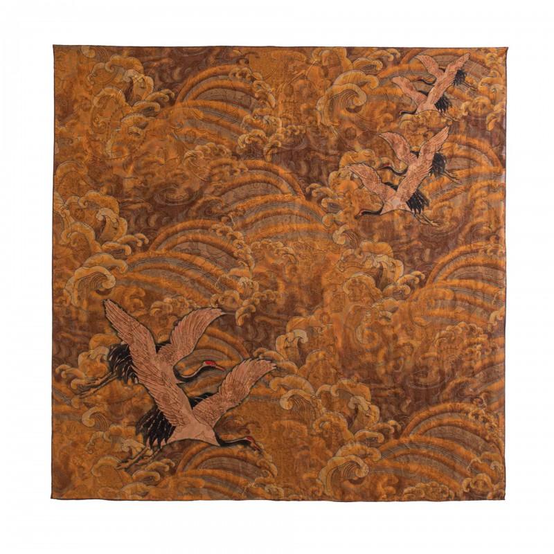 Luxury Silk Scarf Women 105x105cm Square Shawl Vintage Chinese Style Sunscreen Warmth