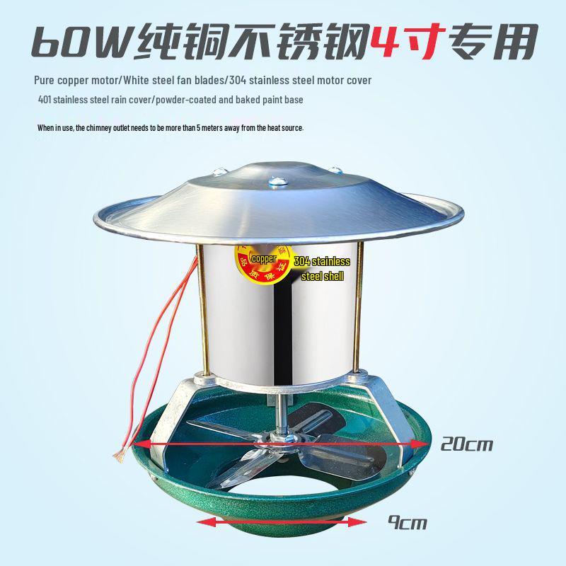 Hochleistungs-Schornsteinzugventilator aus reinem Kupfer: Feuerstelle & Küchenabzug, Frostschutz, Hitzebeständig