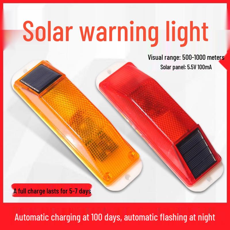 LED Solar Safety Flashing Light for Trucks and Fences