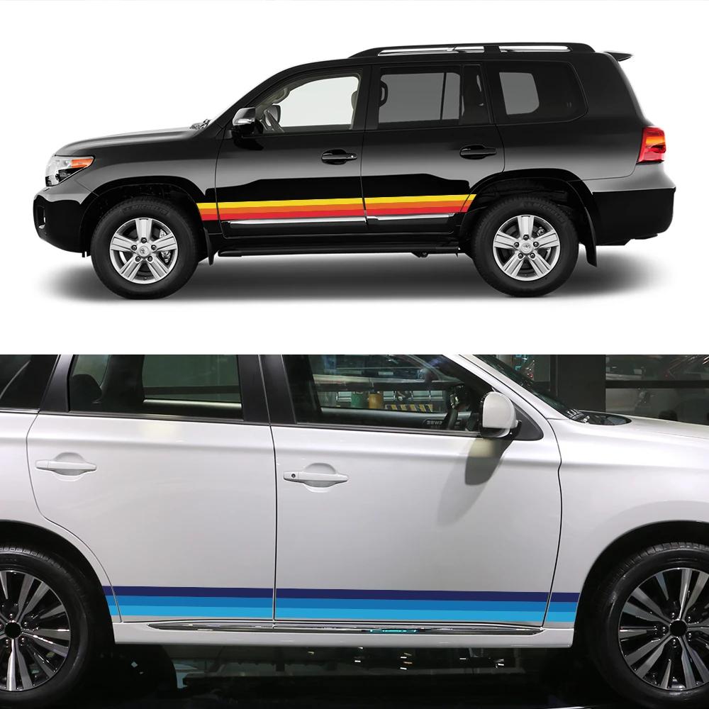 For Land Cruise 300 LC300 Prado 150 120 Car Sticker Door Side Stripe Decal Kit Waterproof PVC Stickers Car Exterior Accessories