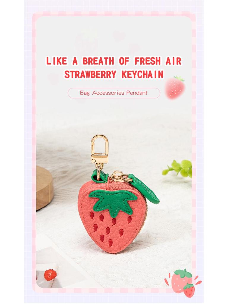 Strawberry-Shaped Multifunctional Coin Purse & Key Bag