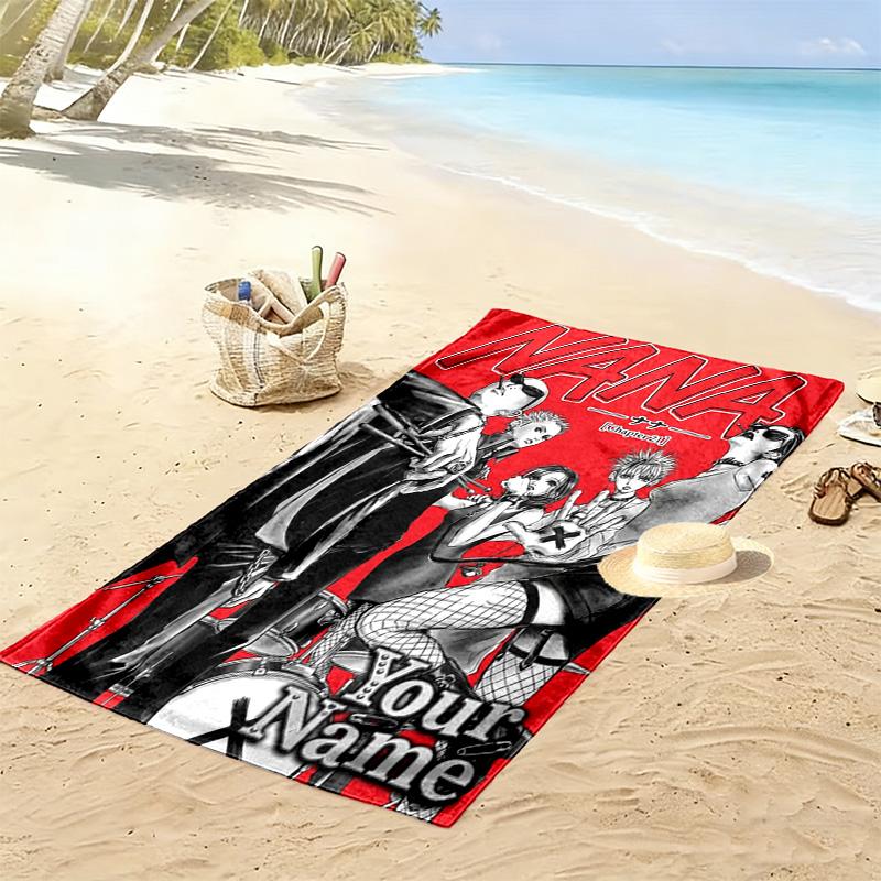 Name Custom nana Print Beach Towel, Large Soft Quick Dry Towel for Beach Camping Swimming