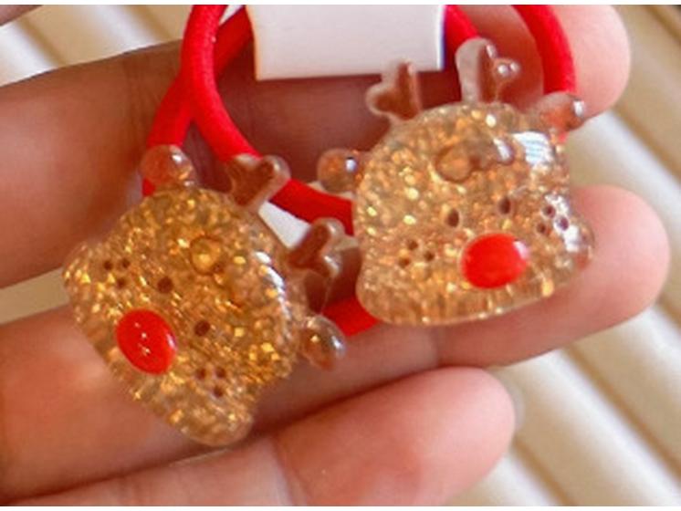 2021 Christmas Santa Claus Hair Ties & Headbands for Kids - Hair-Friendly Accessories