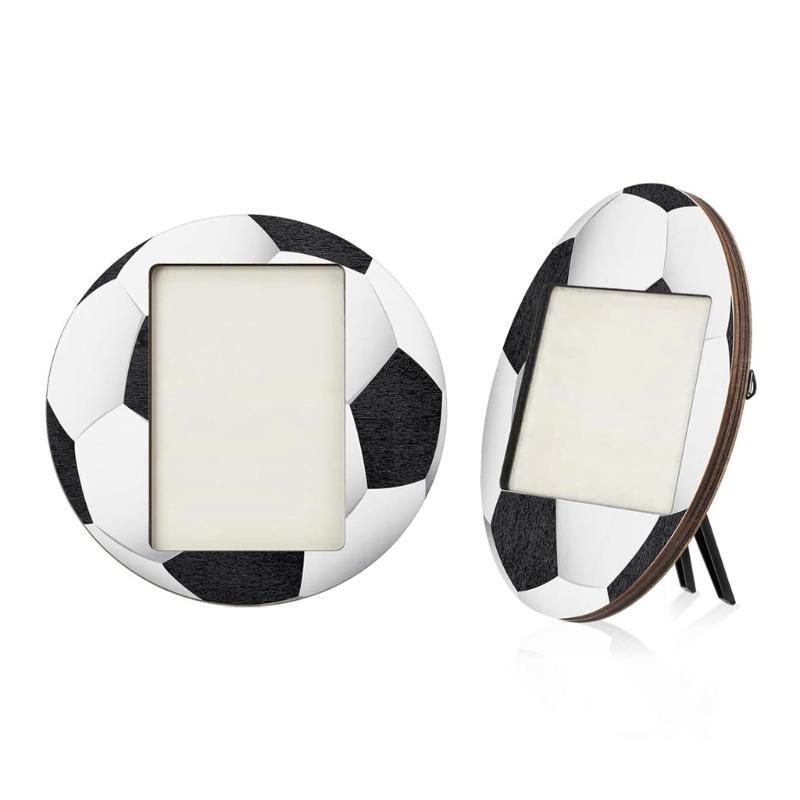Set di 2 Cornici per Foto Baseball Calcio per Amante dello Sport Porta Foto