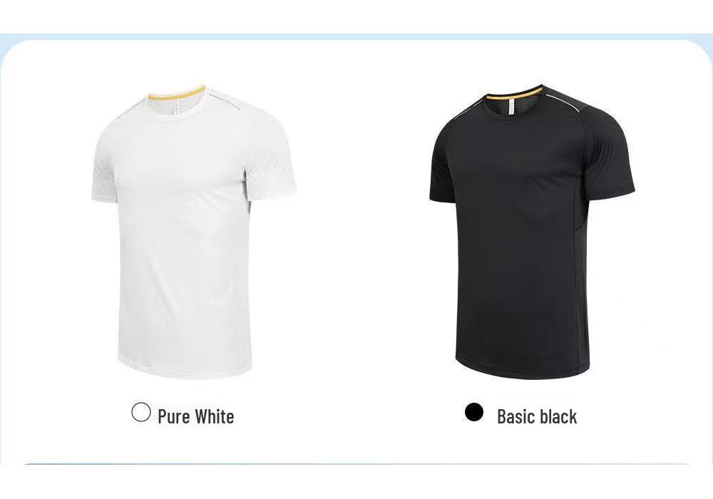 2024 Men's Quick-Dry Round Neck Sports T-Shirt - Short Sleeve Fitness & Running Top