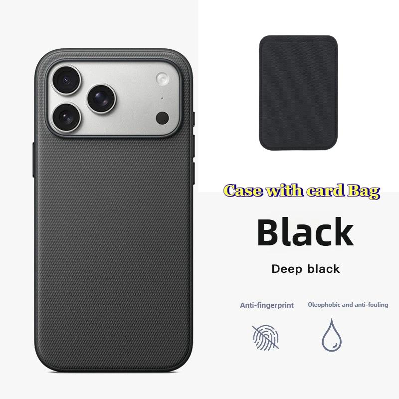 Official Technology Woven Phone Smooth-Touch Case With Card Holder For IPhone17 Pro Max For Magsafe Magnetic Animation Wireless Charging Protect Cover