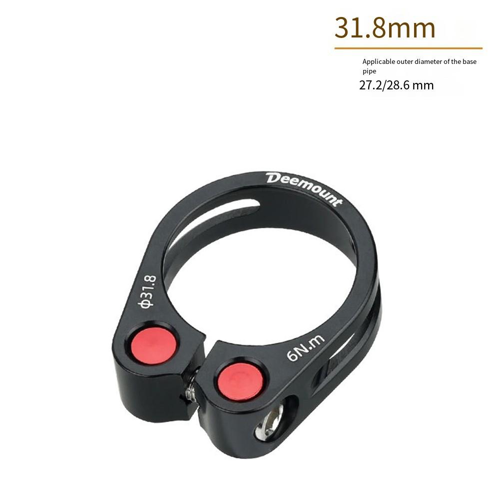 Bike Seatpost Clamp 31 8mm 34 9mm Lightweight CNC Aluminum Black Colorful 31.8mm – Black