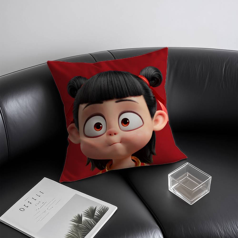 Movie N-Ne Zha Pillow Case Anti-dustmite Invisible Zipper Sofa Bed