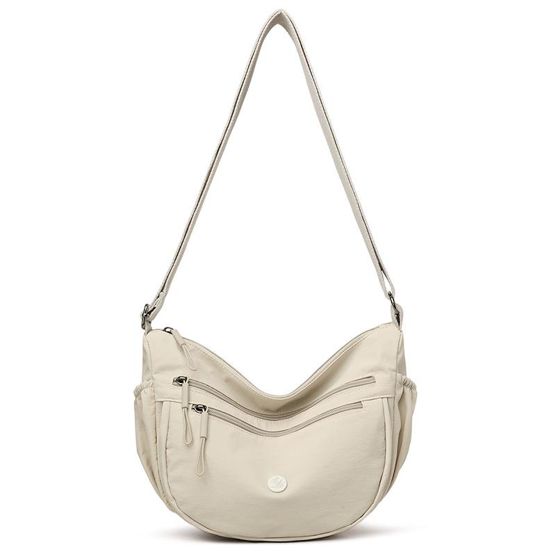 

Nylon Crossbody Bag Large Capacity Solid Color Women s Lightweight Shoulder Bag