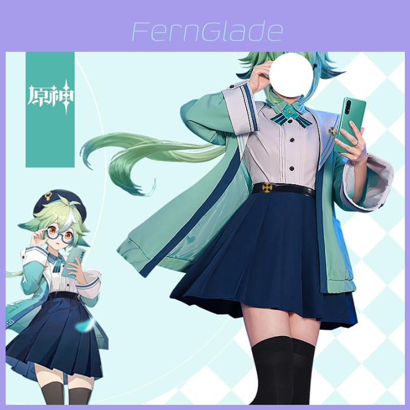 Genshin Impact Sucrose Cosplay Costume A Cute Jk Uniform For Women
