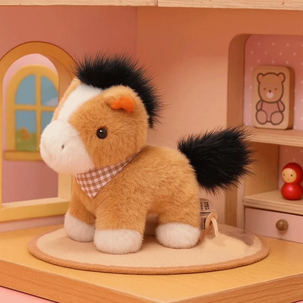 Fluffy Horse Stuffed Animal Horse Soft Plush Toy Doll Zodiac Horse Plush Toy  Chinese Zodiac