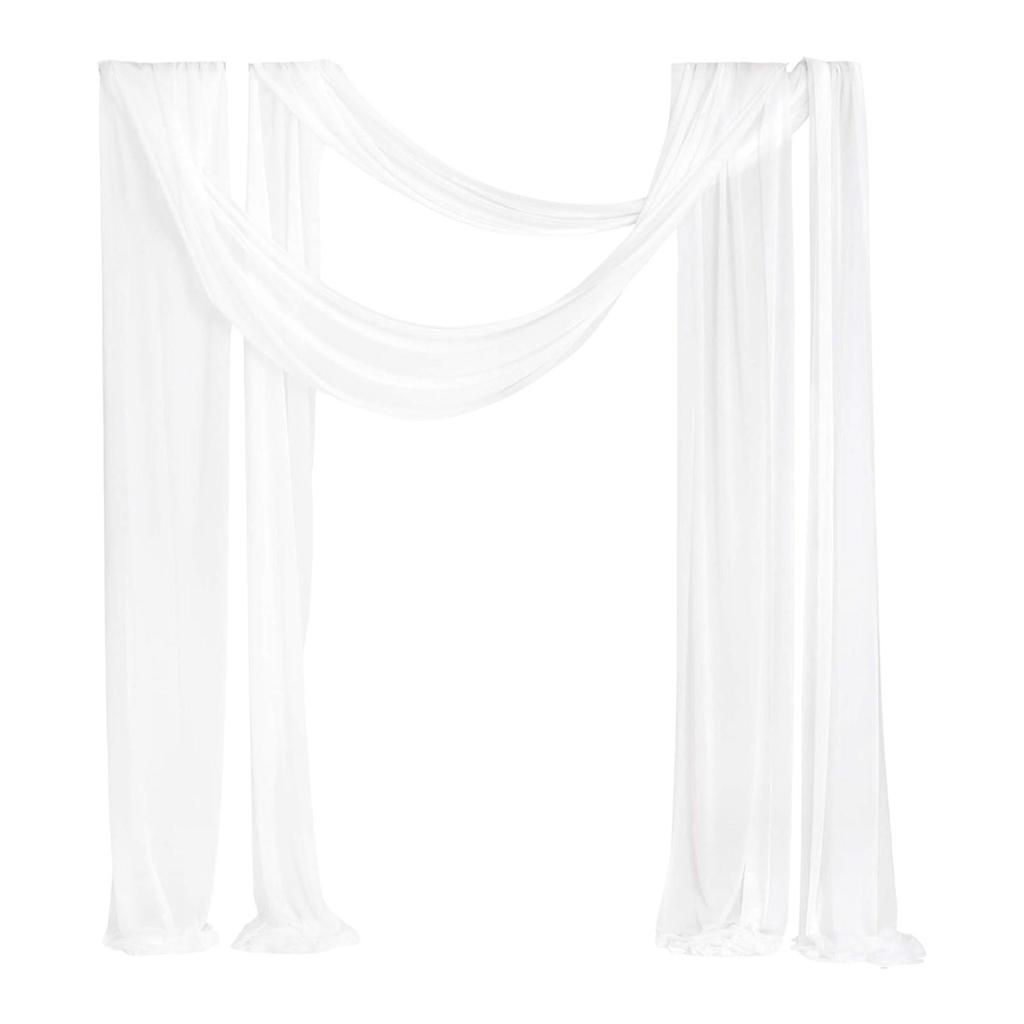 Arco de casamento Chiffon Cortina Caminho de mesa Caramanchão Cortina Decorativa Leve Capa de pano