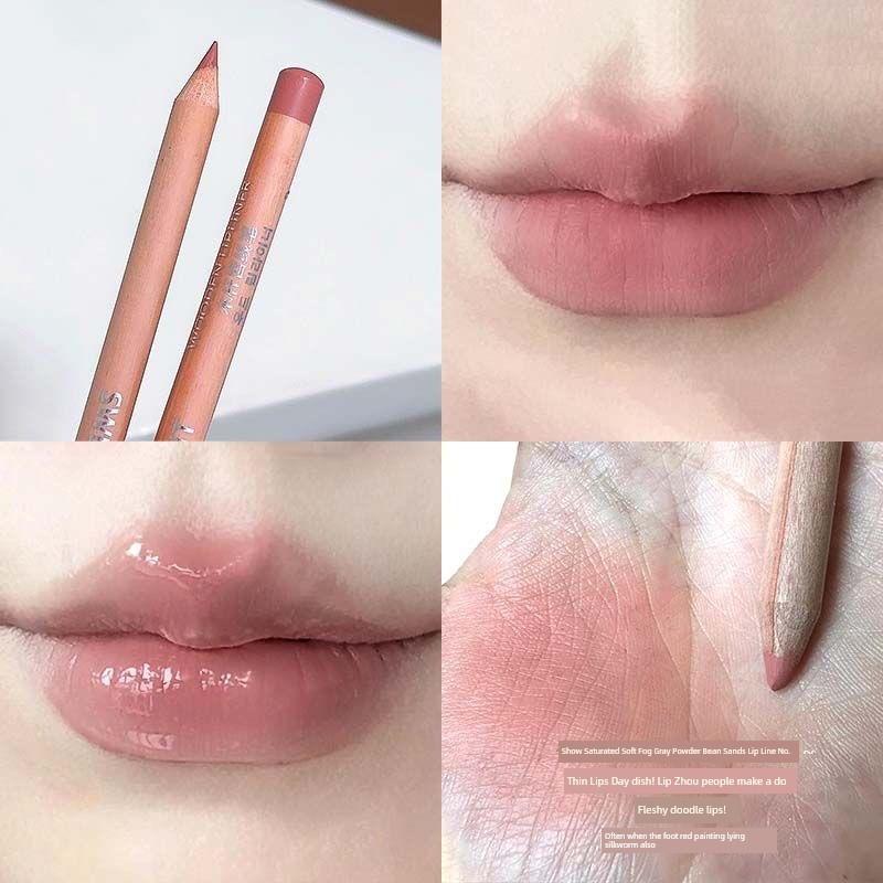 Dudu Lip Liner Waterproof Long Lasting and Does Not Fade Nude Color Series Pseudo Plain Lipstick Pen Female Hook Line Lip Outline Lip Shape