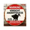 Retro Metal Wall Art Sign Cat Warning Decor