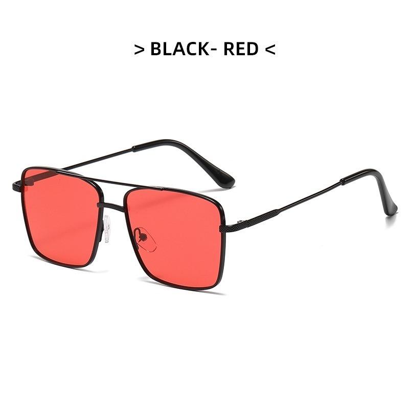 Rectangle Metal Frame Gradient Sunglasses Eyeglasses Colour Sunglasses for Women/Men