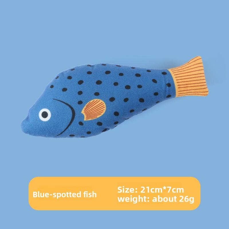 Cat Toys, Cat Teasing Pillows, Cat Plush Fish Toys, Self-entertaining Plush Printed Toys, New Fish Making Sounds Toys
