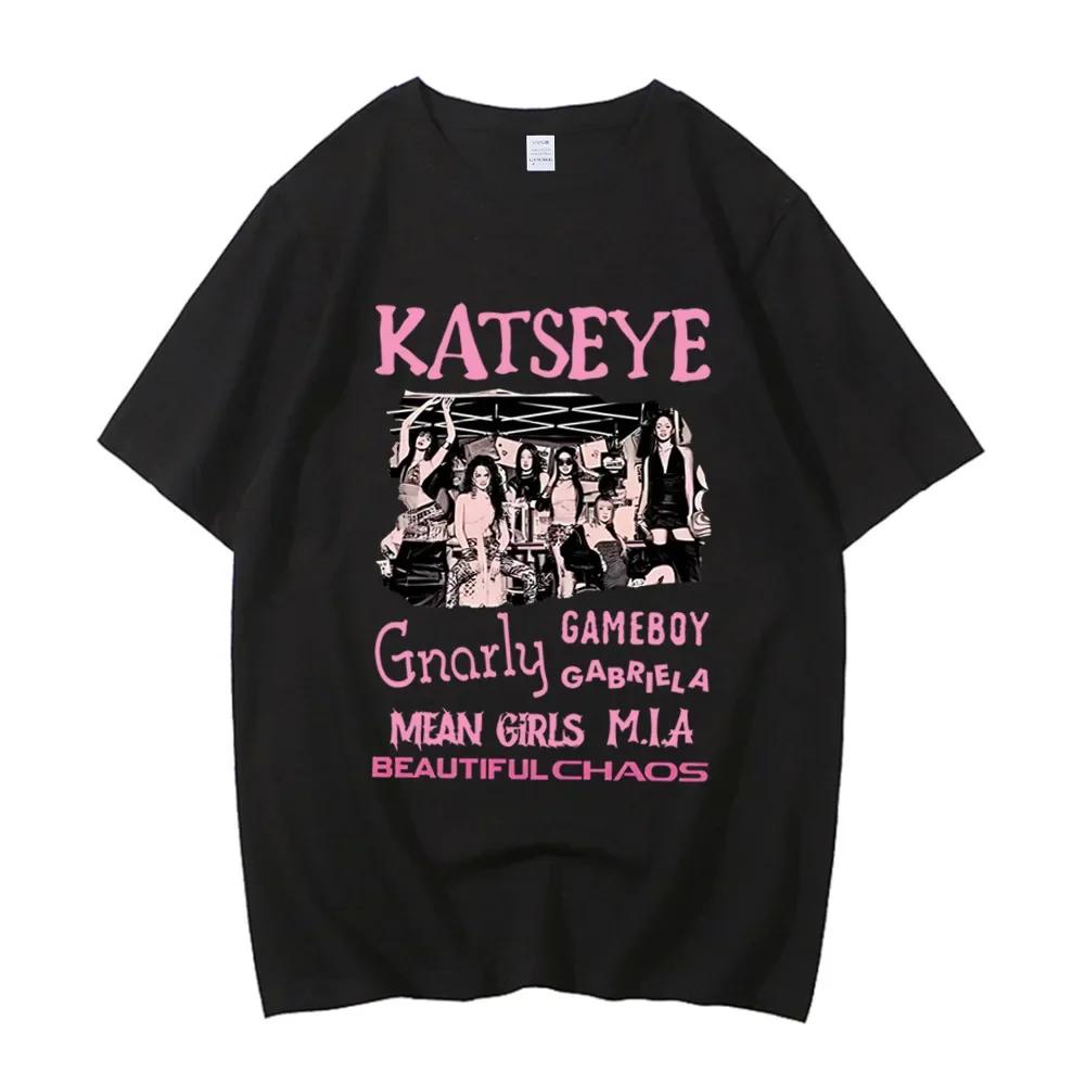 NEW Katseye Beautiful Chaos Tshirt High Quality Retro Cotton Tee for Unisex Unisex Graphic Short Sleeve Shirt Unisex Tops T Shirt