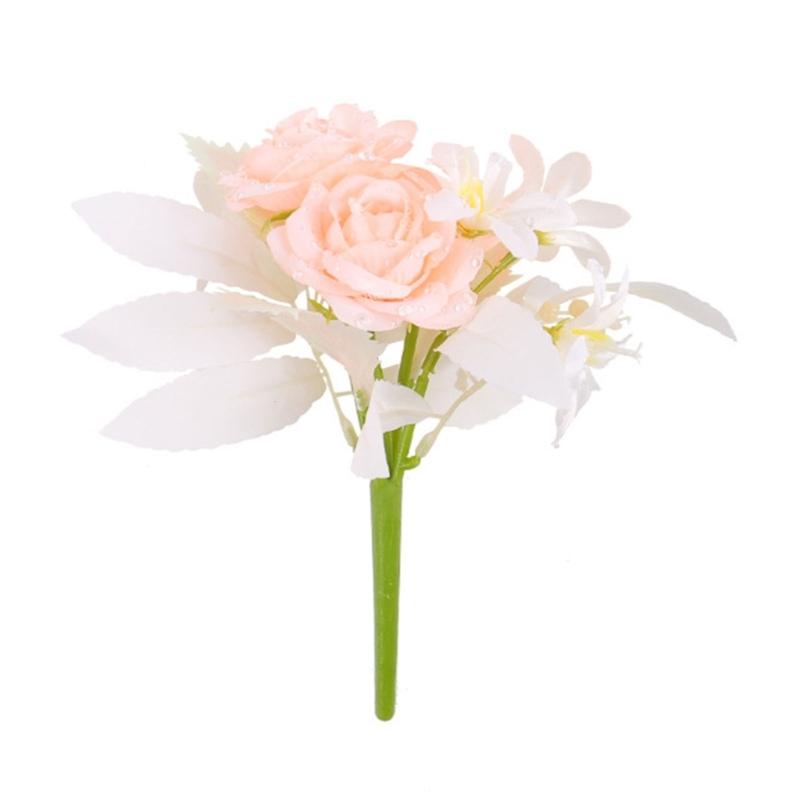 Artificial Flowers Artificial Rose Flower Bouquet for Wedding Party Decoration, Realistic Flower Table Centerpiece Decor