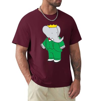 Babar TShirt Aesthetic Clothes Summer Clothes Mens Graphic Tshirts Hip Hop