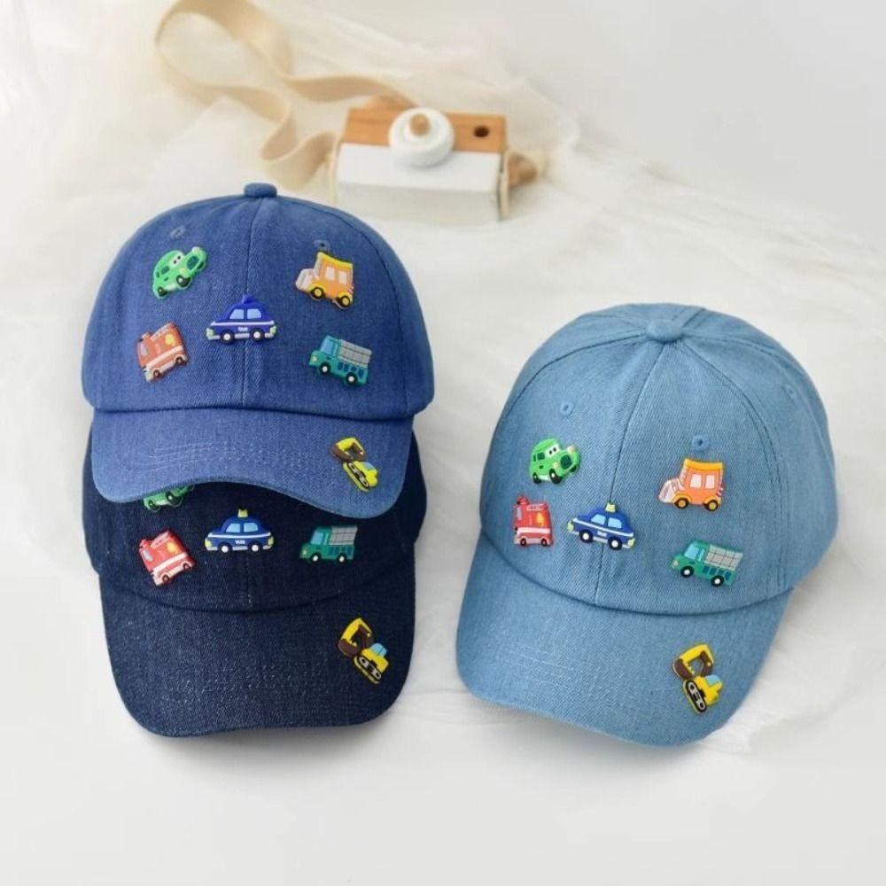 Cartoon Children Sports Hats Vehicles Pattern Baby Sun Visor Hat Toddler Peaked Caps Boys Girls