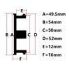4Pcs/Set 54mm Car Wheels Rim Hub Cap Car Wheel Center Caps Black Silver ABS Plastic Hubcap Dust-proof Covers Auto Accessories