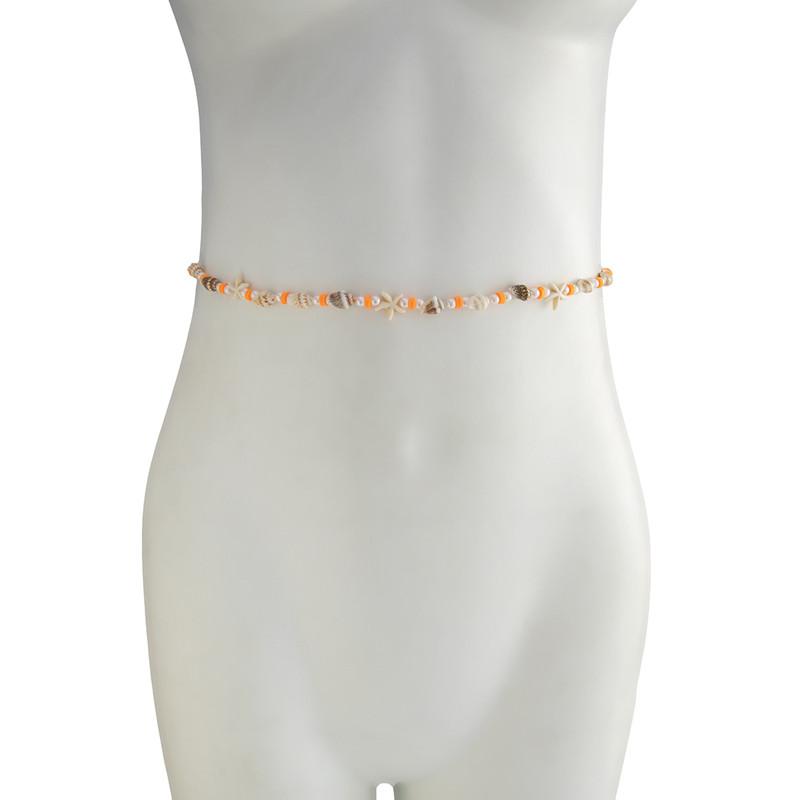 

Bohemian Geometric Starfish Whelk Waist Chain Vintage Colored Seed Bead Belly Chain Women s Summer Beach Sexy Body Jewelry