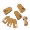 350g Kraft Paper Snowflake Reindeer Hang Tag - Irregular Shape Christmas Party Label