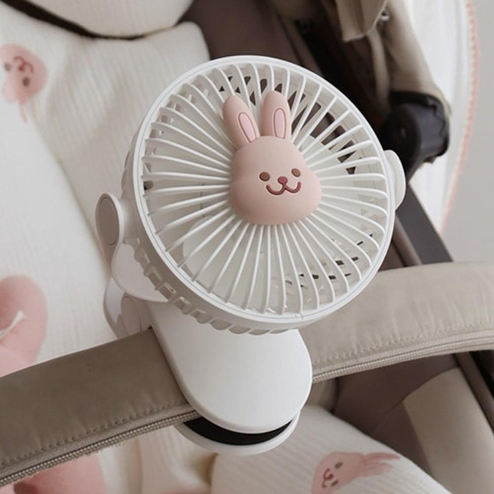 Bear Cart Stroller Fan 3 Speeds Clip On Electric Fan Portable Outdoor Fan for 3.7V1200mAh Baby