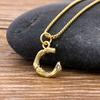 Nidin Hot Sale Women Cute Initial Letter Pendant 26 Letters Charm Necklaces Copper Zircon Family Name Jewelry Personal Gifts